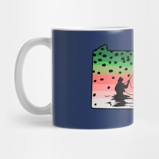 Rainbow Trout Fly Fish Pennsylvania State Map Fly Fishing Fisherman Gifts Mug